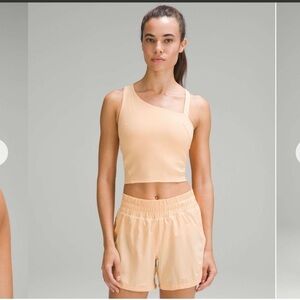 [14] 2023 Lululemon Athletica Everlux Asymmetrical Tennis Tank Top Summer Glow